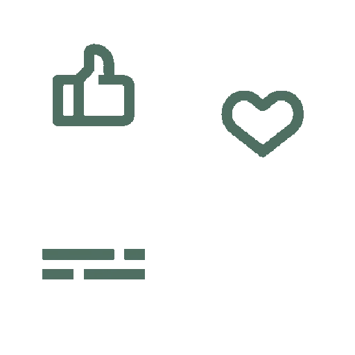 White and green icon showing phone with social media notifications.